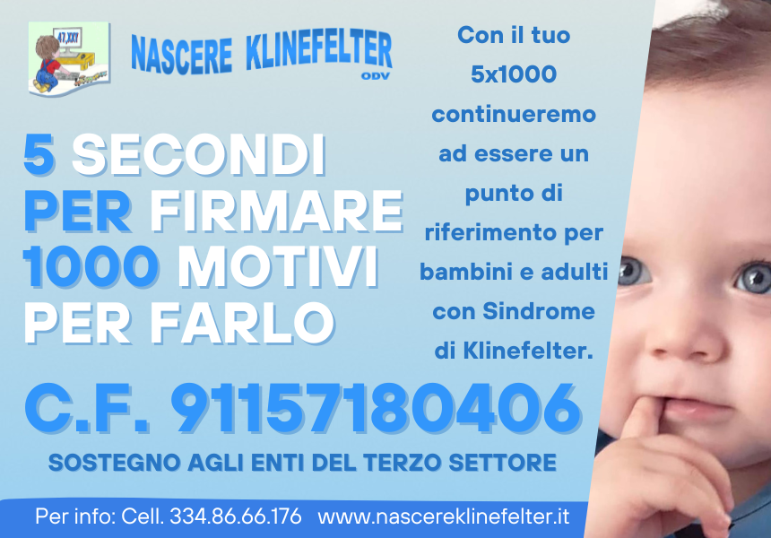 5x1000 NASCERE KLINEFELTER 91157180406